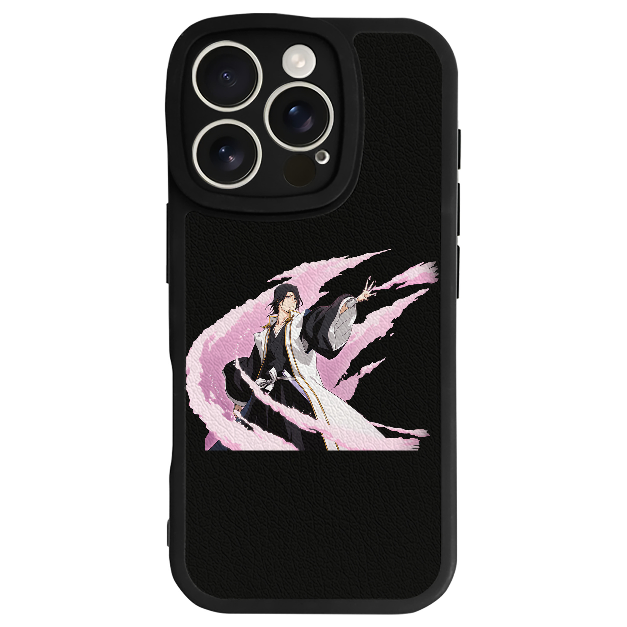 （画像用） ブリーチ くちき びゃくや BLEACH Kuchiki Byakuya 【iPhone 16シリーズ対応】シリコンスマホケース（レザー調） 材質：シリコン